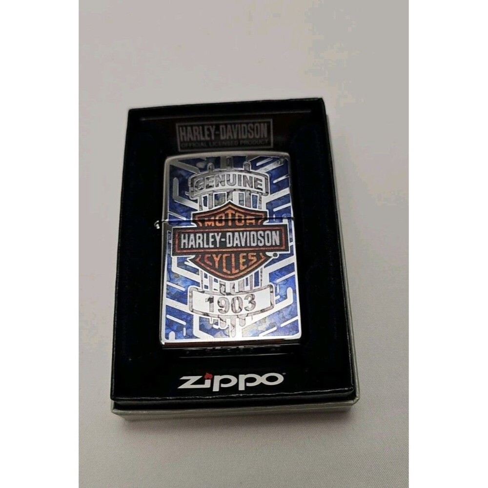 Zippo Harley-Davidson 1903 Genuine Motor Cycles Lighter NIB With Box